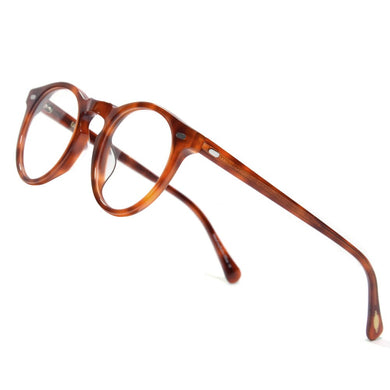 Vintage Round Glasses Frame For Men Gradient Fade Acetate Eyeglasses Blue Light Filter Glasses Myopia Spectacle Frames For Women
