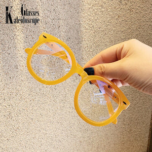 Vintage Round Glasses Frame For Womens Men Women Oversized Eyewears Large Jelly Clear Lens Optical Spectacle Frames