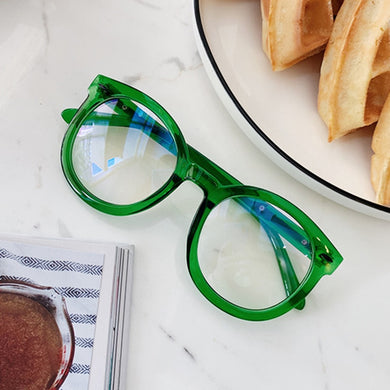 Vintage Round Glasses Frame For Womens Men Women Oversized Eyewears Large Jelly Clear Lens Optical Spectacle Frames