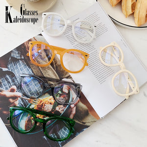 Vintage Round Glasses Frame For Womens Men Women Oversized Eyewears Large Jelly Clear Lens Optical Spectacle Frames