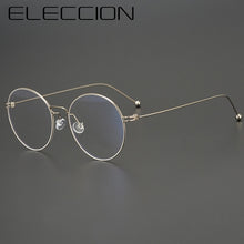 Load image into Gallery viewer, Vintage Round Glasses Frame Women Pure Titanium Myopia Optical Prescription Eyeglass Frame Man 2023 Screwless Eyewear Korea