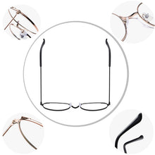 Load image into Gallery viewer, Vintage Round Glasses for Women Cute Cat Ear Classic Metal Flat Mirror Optical Spectacles Frame Unisex Vision Care Eyeglasses