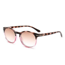 Load image into Gallery viewer, Vintage Round Gradient Brown Lens Reading Glasses Men Women Spring Hinge Presbyopic Eyeglasses Diopter Hyperopia +1.0-+4.0