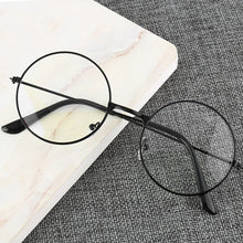 Load image into Gallery viewer, Vintage Round Metal Frame  Personality College Style Clear Lens Eye Glasses Frames blue-light eye protection mobile phone game