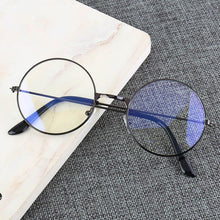 Load image into Gallery viewer, Vintage Round Metal Frame  Personality College Style Clear Lens Eye Glasses Frames blue-light eye protection mobile phone game