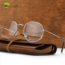 Carica l&#39;immagine nel visualizzatore di Gallery, Occhiali da vista rotondi vintage in metallo con montatura per occhiali da uomo/donne ovali trasparenti con montatura per occhiali nera/argento/oro/marrone/grigio 
