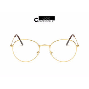 Occhiali da vista rotondi vintage in metallo con montatura per occhiali da uomo/donne ovali trasparenti con montatura per occhiali nera/argento/oro/marrone/grigio 