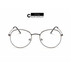Occhiali da vista rotondi vintage in metallo con montatura per occhiali da uomo/donne ovali trasparenti con montatura per occhiali nera/argento/oro/marrone/grigio 