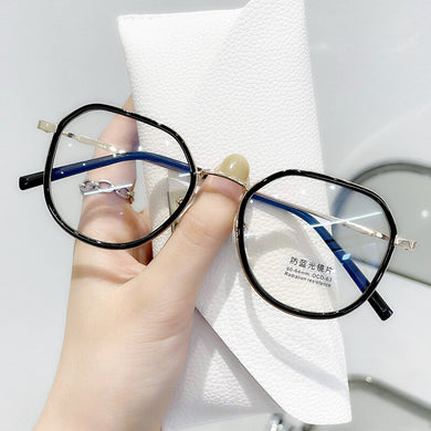 Vintage Round Metal Glasses Women Men Anti-Blue Light Computer Eyeglasses Optical Myopia Prescription Eye Glasses Frame