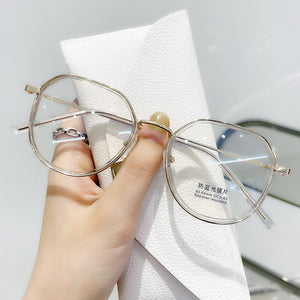 Vintage Round Metal Glasses Women Men Anti-Blue Light Computer Eyeglasses Optical Myopia Prescription Eye Glasses Frame