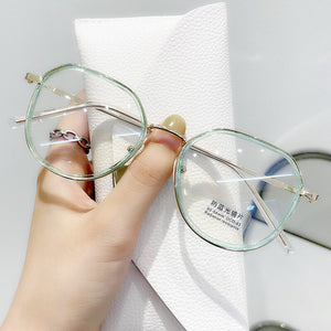 Vintage Round Metal Glasses Women Men Anti-Blue Light Computer Eyeglasses Optical Myopia Prescription Eye Glasses Frame