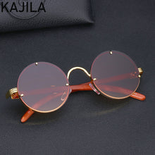 Load image into Gallery viewer, Vintage Round Punk Sunglasses Men 2023 Steampunk Sun Glasses For Women With A Box Rimless Sunglass Zonnebril Heren