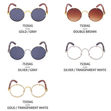 Load image into Gallery viewer, Vintage Round Punk Sunglasses Men 2023 Steampunk Sun Glasses For Women With A Box Rimless Sunglass Zonnebril Heren
