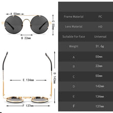 Load image into Gallery viewer, Vintage Round Sreampunk Sunglasses Women Men Brand Metal Sun Glasses Ladies UV400 Steam Punk Design Sunglass Male Female