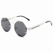 Load image into Gallery viewer, Vintage Round Sreampunk Sunglasses Women Men Brand Metal Sun Glasses Ladies UV400 Steam Punk Design Sunglass Male Female