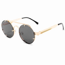 Load image into Gallery viewer, Vintage Round Sreampunk Sunglasses Women Men Brand Metal Sun Glasses Ladies UV400 Steam Punk Design Sunglass Male Female