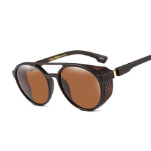 Load image into Gallery viewer, Vintage Round Steampunk Sunglasses Men Brand Designer Classic Goggles Car Driving Sun Glasses Oculos masculino Male UV400