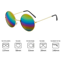 Load image into Gallery viewer, Vintage Round Sun Glasses Candy Vintage Round Mirror Sunglasses UV 400