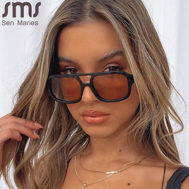 Vintage Round Sunglasses For Women Double Bridges Jelly Color Eyewear Trending Men Leopard Tea Sun Glasses Shades UV400
