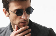 Carica l'immagine nel visualizzatore di Gallery, Vintage Round Sunglasses Metal Full Rim Outdoor Sun Glasses Men Women Rx able Anti UV400