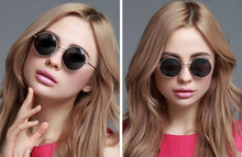 Carica l'immagine nel visualizzatore di Gallery, Vintage Round Sunglasses Metal Full Rim Outdoor Sun Glasses Men Women Rx able Anti UV400