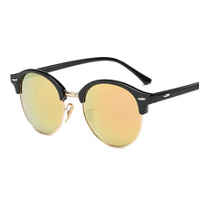 Load image into Gallery viewer, Vintage Round Sunglasses Women Brand Designer Retro Classic Sun Glasses Female Metal Half Frame Ladies Black Driving Eyewear