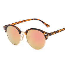 Load image into Gallery viewer, Vintage Round Sunglasses Women Brand Designer Retro Classic Sun Glasses Female Metal Half Frame Ladies Black Driving Eyewear