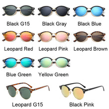 Load image into Gallery viewer, Vintage Round Sunglasses Women Brand Designer Retro Classic Sun Glasses Female Metal Half Frame Ladies Black Driving Eyewear
