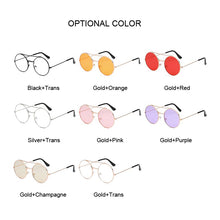 Load image into Gallery viewer, Vintage Round Sunglasses Women Brand Designer Sun Glasses Female Shades Small Pink Lens Glasses UV400 Eyewear