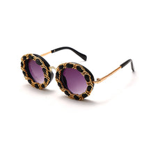 Load image into Gallery viewer, Vintage Round Sunglasses Women Girls Retro Steampunk Sunglasses Children  Brand Designer Eyeglasses Family Eyewear UV400