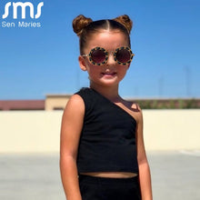 Load image into Gallery viewer, Vintage Round Sunglasses Women Girls Retro Steampunk Sunglasses Children  Brand Designer Eyeglasses Family Eyewear UV400