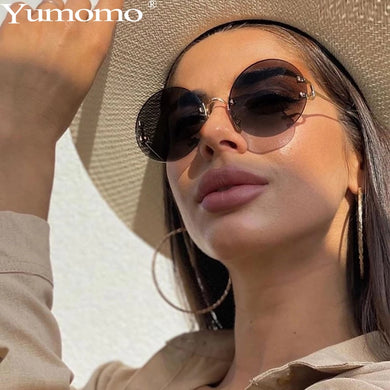 Occhiali da sole rotondi vintage da donna Occhiali da sole con lenti color oceano Occhiali da sole con design di marca femminile Occhiali circolari con montatura in metallo Modis Oculos
