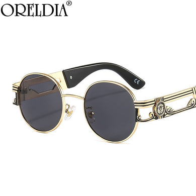 Vintage Round Sunglasses Women Retro Punk Metal Frames Sun Glasses Sunshade Eyewear Men  Brand Big Frame Eyeglasses UV400