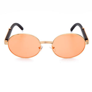 Vintage Round Sunglasses Women Small Frame Classic Sun Glasses Yellow Blue Lens Men Steampunk Eyeglasses Retro Shades Eyewear