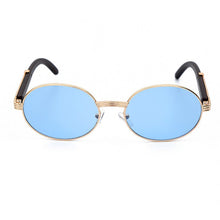 Load image into Gallery viewer, Vintage Round Sunglasses Women Small Frame Classic Sun Glasses Yellow Blue Lens Men Steampunk Eyeglasses Retro Shades Eyewear