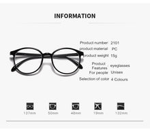 Load image into Gallery viewer, Vintage Round Women Eyeglasses Men Computer Optical Glasses Frame Trendy Eyewear for Prescription Glasses Unisex