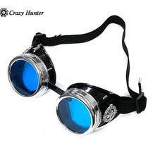 Load image into Gallery viewer, Vintage Silver Steampunk Goggles Glasses Welding Cyber Glasses #b5
