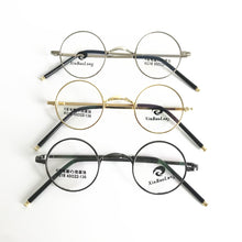 Carica l&#39;immagine nel visualizzatore di Gallery, Vintage Small 40mm Round Eyeglass Frames Metal Full Rim Optical unisex Glasses