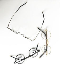 Vintage Small 40mm Round Eyeglass Frames Metal Full Rim Optical unisex Glasses