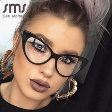 Load image into Gallery viewer, Vintage Small Cat Eye Glasses Frames Women 2023 Sexy Optical Computer Glasses Classic Black Eyeglasses Men
