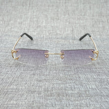 Load image into Gallery viewer, Vintage Small Lens C Wire Sunglasses Men Rimless Square Sun Glasses Women for Outdoor Club Clear Glasses Frame Oculos Shades