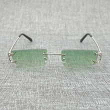 Load image into Gallery viewer, Vintage Small Lens C Wire Sunglasses Men Rimless Square Sun Glasses Women for Outdoor Club Clear Glasses Frame Oculos Shades