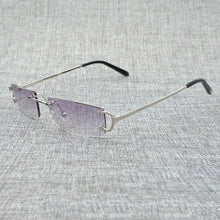 Load image into Gallery viewer, Vintage Small Lens C Wire Sunglasses Men Rimless Square Sun Glasses Women for Outdoor Club Clear Glasses Frame Oculos Shades