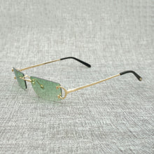Load image into Gallery viewer, Vintage Small Lens C Wire Sunglasses Men Rimless Square Sun Glasses Women for Outdoor Club Clear Glasses Frame Oculos Shades