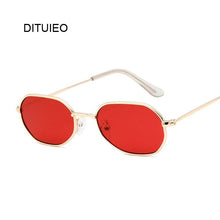 Load image into Gallery viewer, Vintage Small Octagon Sunglasses Women 2023 Ladies Shade Brand Designer Square Metal Frame Sun Glasses Red Yellow Pink