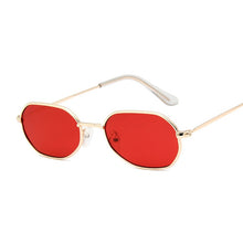 Load image into Gallery viewer, Vintage Small Octagon Sunglasses Women 2023 Ladies Shade Brand Designer Square Metal Frame Sun Glasses Red Yellow Pink