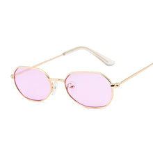 Load image into Gallery viewer, Vintage Small Octagon Sunglasses Women 2023 Ladies Shade Brand Designer Square Metal Frame Sun Glasses Red Yellow Pink