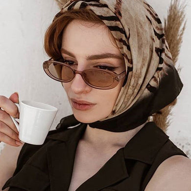 Vintage Small Oval Sunglasses Women  Brand Sun Glasses Female Retro Mirror Ladies Oculos De Sol