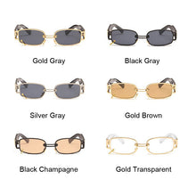 Load image into Gallery viewer, Vintage Small Rectangle Women Men  Brand Designer Sun Glasses Retro Punk Style Shades Hip Hop Metal Oculos De Sol