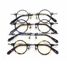 Load image into Gallery viewer, Vintage Small Round 36mm Hand Made Eyeglass Frames Titanium Acetate Full Rim Rx able Optical Men Women